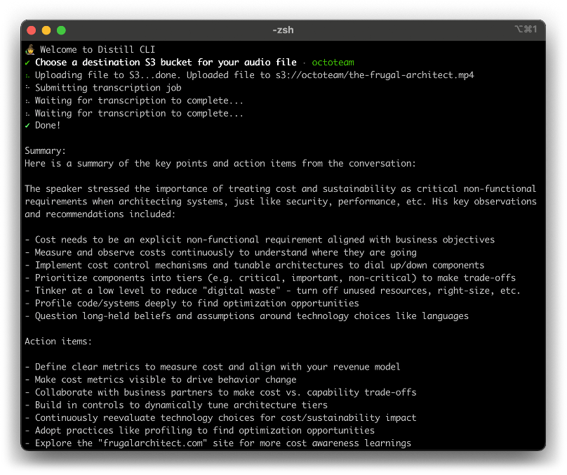 Introducing Distill CLI: An efficient, Rust-powered tool for media summarization