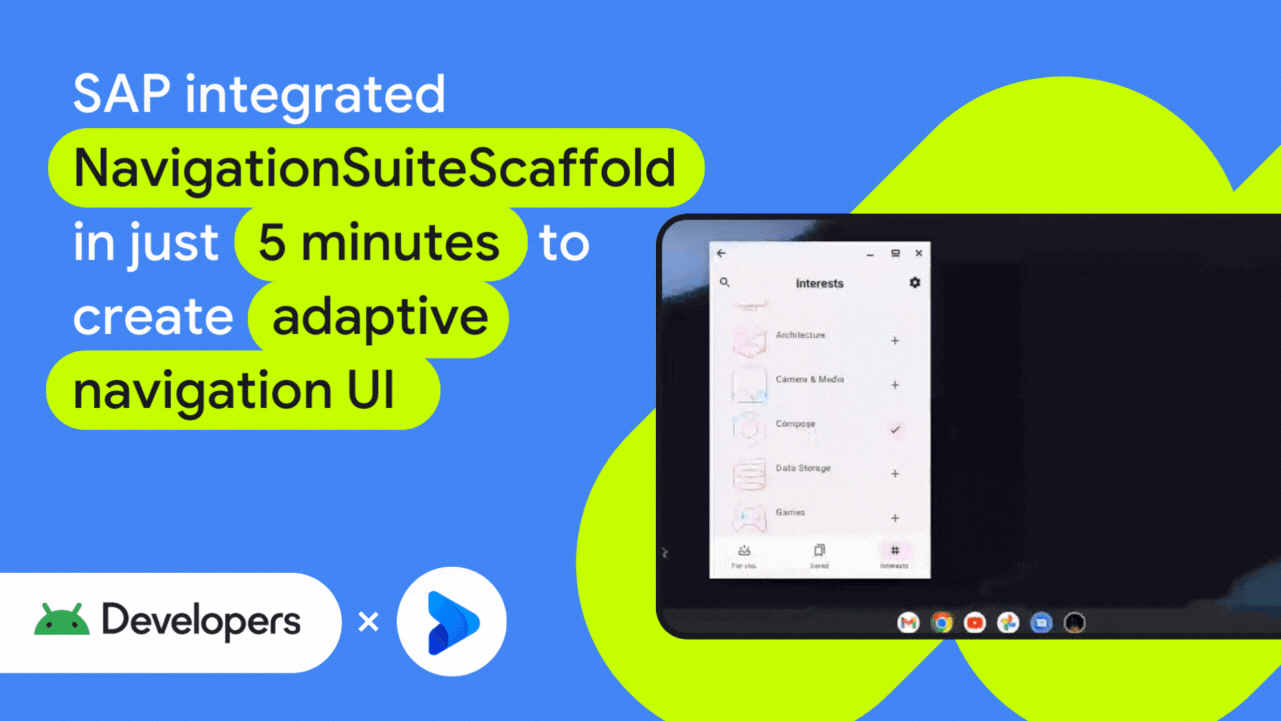 SAP integrated NavigationSuiteScaffold in just 5 minutes to create adaptive navigation UI